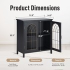 Black Accent Cabinet With 2 Doors Wooden Storage Cabinet Sideboard Buffet