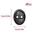Yuyudehm 4pcs Silicone Car Door Latch Protector  Lock Cover  Black