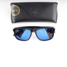 1pcs R-b Justin Rb4165 622 55 Rubber Black Blue Mirror Polarized Sunglasses 54mm