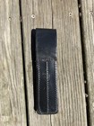 Vintage Police Duty Belt Double Pen Holder Leather Black Nypd Law Enforcement