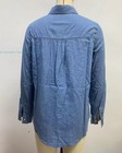 Women Button Down Denim Shirts Casual Long Sleeve V Neck Blouse Spring Fall Tops