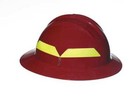 Bullard Fhrdr Fire Helmet red full-brim 3pty3
