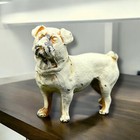 Antique Pug Dog Figurine 2 5 Inch Hand Painted Pewter