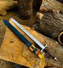 Carbon Steel Hand Forged Viking Sword Battle Ready Medieval Sword With Scabbard