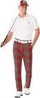 Royal And Awesome Men s Golf Pants Stewart Tartan Red Golf Pants Waist 30 - 44