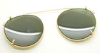 Vintage B l Ray Ban Bausch   Lomb Round Gold Clip-on 49mm Sunglasses Usa