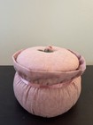 Vintage Handmade Storage Jewelry Trinket Box With Lid Pink Rose Cottage Core