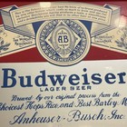 Vintage Budweiser King Of Beers Framed Mirror Sign Bar Garage Man Cave Decor