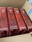 Lot Of 8 Gently Used 2   Heavy Duty D-ring  Red Football Binder