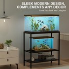 20-29 Gallon Fish Tank Stand  3-tier Adjustable Large Aquarium Stand  Metal Rept