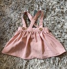 Bailey   s Blossoms Pink Solid Suspender Skirt 6-9m Polyester Button Adjustable