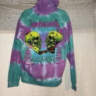 Metallica Live In Concert 92 Hoodie Tie Dye Sweatshirt Size M Tour Glow Unique