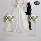 5pc 31 5in Tall Gold Metal Flower Stand For Wedding Table Centerpieces Decor