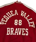 Vtg 80s Pequea Valley Usa Red white Wool Varsity Letterman Jacket Mens Sz Small
