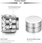 3 Pair Men Women Stainless Steel Magnetic Stud Earrings Non Piercing Clip On Us