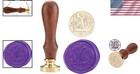 Elegantly Designed Copper And Rosewood Wax Seal Stamp - Perfect For Invitations