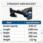 Heavy Duty Straight-arm Bucket Attachment For Skid Steer Loader 247lbs 0 02m3