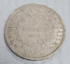 1875 France Coin 5 Francs S388