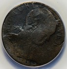 1786 Vermont Copper Colonial Coin  Baby Head  Rr-9  Anacs Vg-8 Details - Damaged