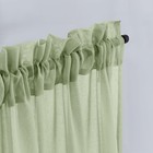 Jinchan Sage Green Sheer Curtains 2 Panels Set Rod Pocket Voile Drapes 84  Long