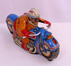  55 Racing Motorcycle Tin Friction Toy Japan