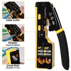 Rj45 Crimp Tool Pass Through Ethernet Crimper For Cat5e Cat6 Modular Plugs  A   