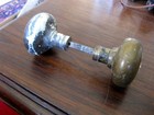 Vintage Antique Solid Brass Bronze Door Knob With Original Connector Shaft