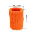 48 Pack Sports Wristbands Athletic Absorbent Wrist Sweatband Orange