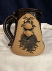Vtg Tom Clark 1981 Beige   1982 Leaning Double Handle Funny Face Pottery Mugs