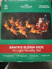 Kurt Adler Santa s Sleigh Ride 10 Light Set Xmas Santa   Reindeer Tested Works