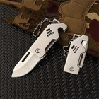 Mini Edc Foldable Pocket Knife Keychain Survival Tool Bottle Opener    Us Seller