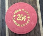 Pinon Plaza 25c  0 25 Carson City  Nevada Gaming Poker Casino Chip