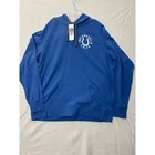 Nfl Team Apparel Indianapolis Colts Mens 2xl Blue Henley Hoodie Sweatshirt Nwt