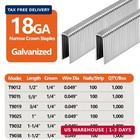 1000-count 18 Gauge 1 4 Inch Narrow Crown Staples 5 8 Inch Length  Heavy Duty Ga