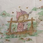 Vintage 70s 80s Precious Moments Pillowcase Nursery Standard Double Sided Read