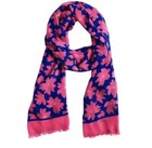Vera Bradley Art Poppies Floral Soft Fringe Scarf Nwt Breast Cancer Awareness