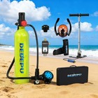 Dedepu Scuba Diving Kit 1l Oxygen Tank Full Face Diving Mask Set Dive Equipmend