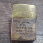 Zippo Vietnam 68-69 Khe Sanh Brass Engraved Lighter Skull Bright Light Team