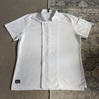 Tilit Nyc Men   s Supply Knit Chef Coat Shirt Sz M White Pique Culinary Cook Guc