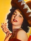 1940s Avalon Cigarettes Store Display Poster Pretty Girl Tobacco Advertising