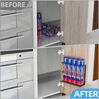 Wrap Organizer Rack Holder Foil Wall Mount Cabinet Door Pantry Kitchen Storage