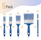 Paint Brushes For Walls  5 Pack wall Paint Brushes 0 5  1  1 5  2  4   ergonomic