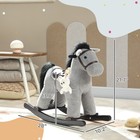 Qaba Toddler Rocking Horse  Kids Ride On Toy With Realistic Neigh