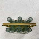 Vintage 40 s Royal Crown Cola Bottle Carrier With 6 Glass Bottles 11  X 8 