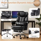 Executive Office Chair Ergonomic Pu Leather Desk Chair High Back Lumbar Support