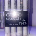 Rare Discontinued Copic Sketch 12 Pastel Marker Set New Sealed  too Japan Htf