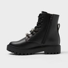 Kids  Bronx Lace-up Combat Boots - Art Class Black 13  Zipper Closure