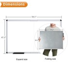 Large Magnetic Dry Erase Whiteboard  60 X 48 Inches  Foldable