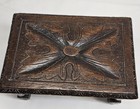 Antique Barley Twisted Oak Stool Carved English Victorian 19th Century Era
