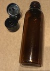 2 Oz Amber Bullet Plastic Bottle 12 Bottles   Natural Disc Lids -free Ship